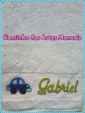 Toalhinha lavabo, personalizada. Ponto Russo