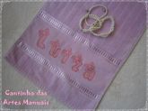 Toalhinha lavabo, personalizada, monograma Lacinho